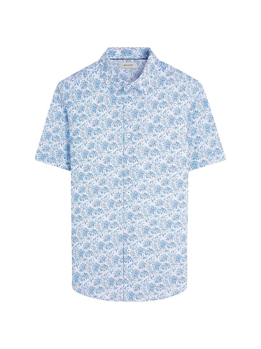 Men's Ooohcotton Miles Button-Front Shirt - Menthol - Size Small