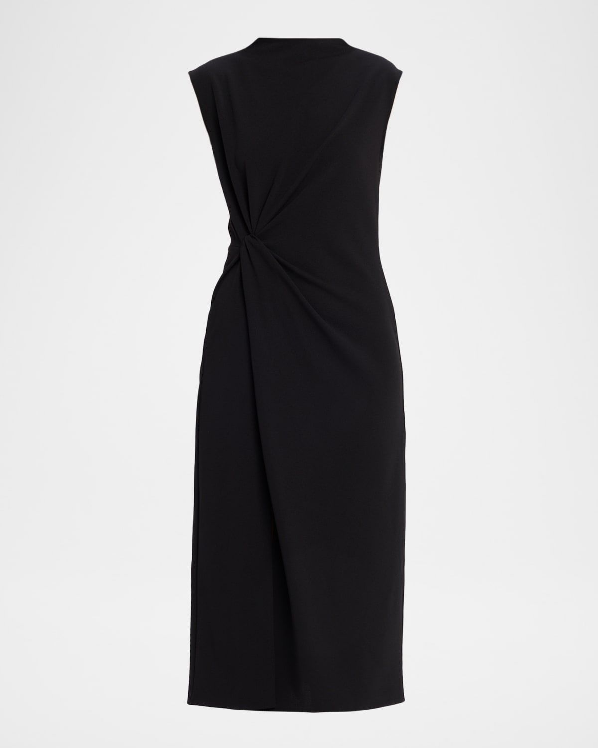 Robinella Knotted Cap-Sleeve Midi Dress