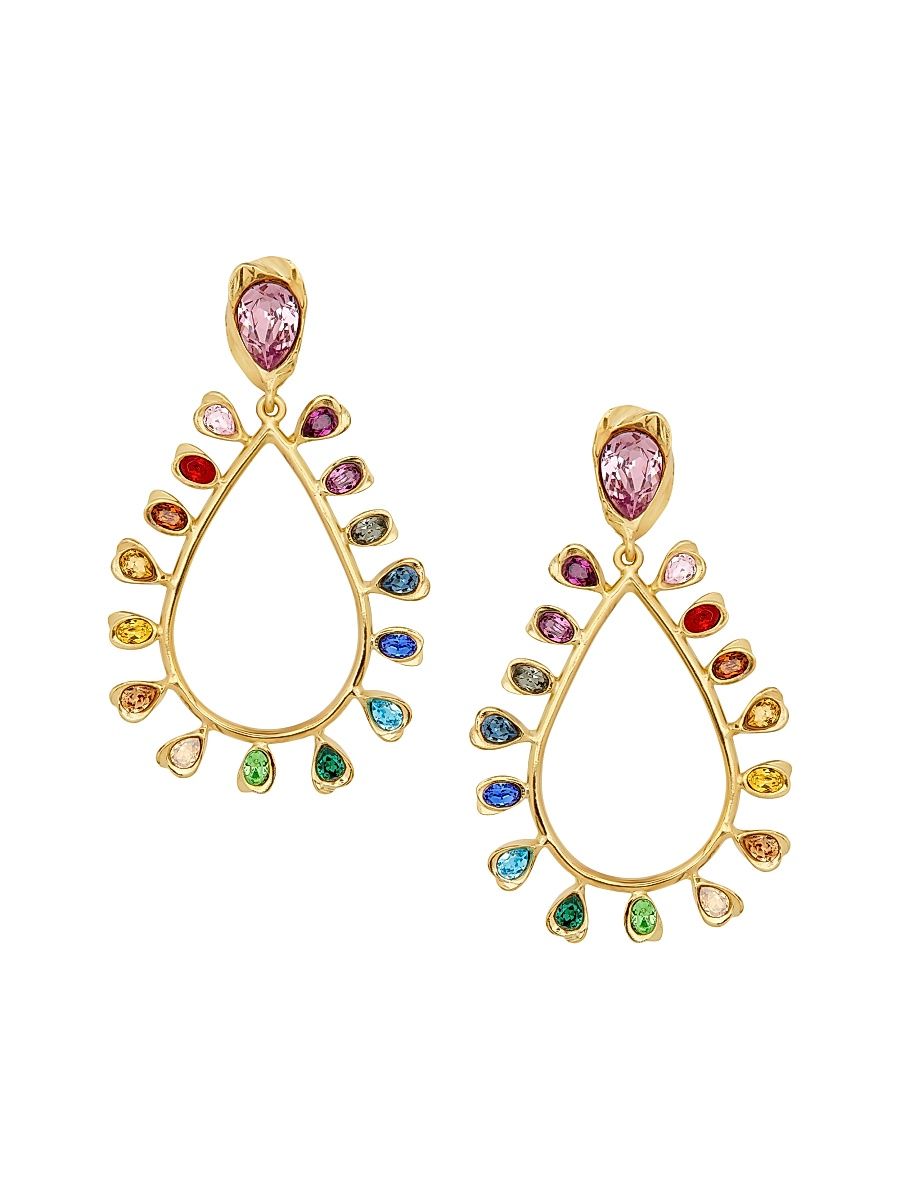 Women's 14K-Gold-Plated & Glass Crystal Drop Earrings