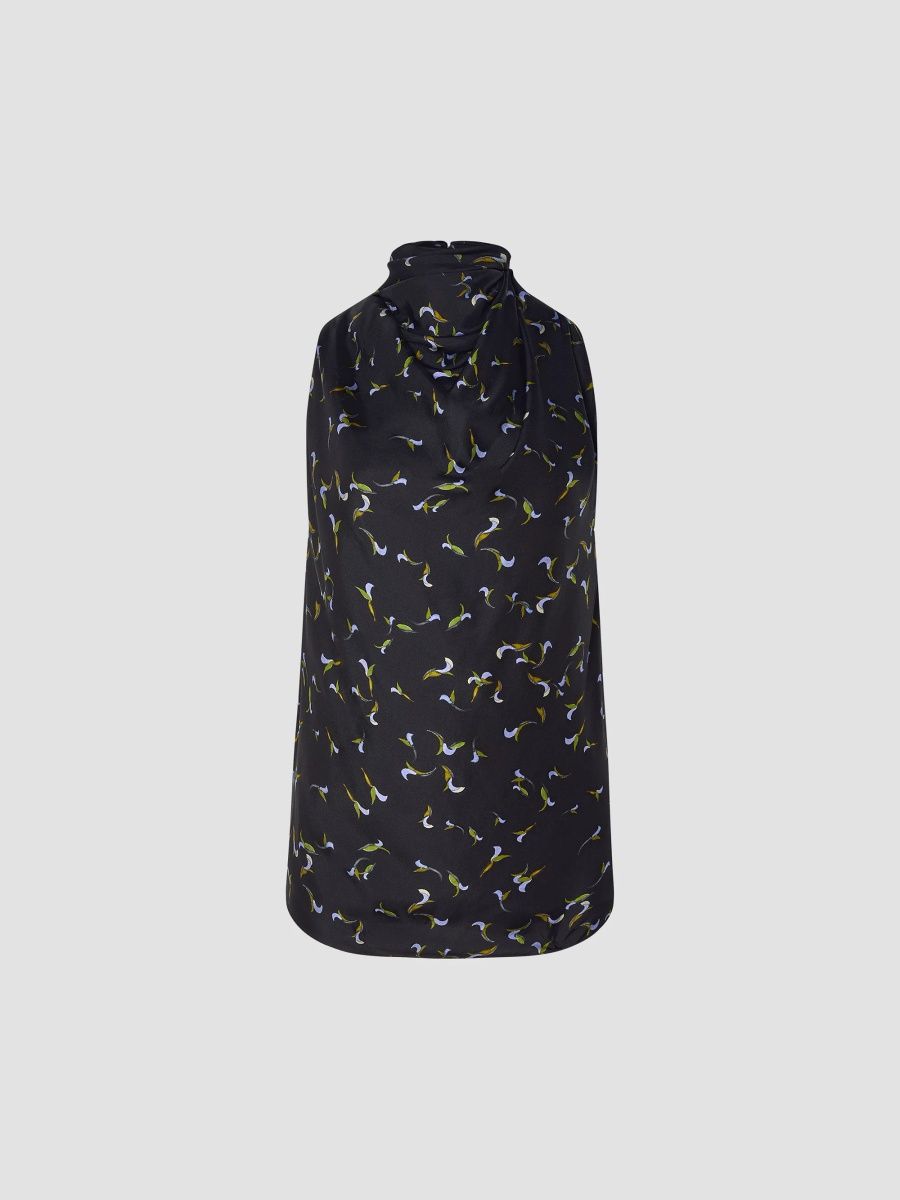 Altuzarra Women's Sleary Floral Halter Top - Black - Size 12