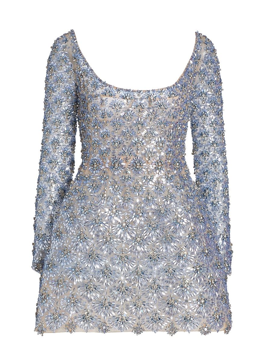 Women's Embellished Sculpted Minidress - Twilight - Size 2