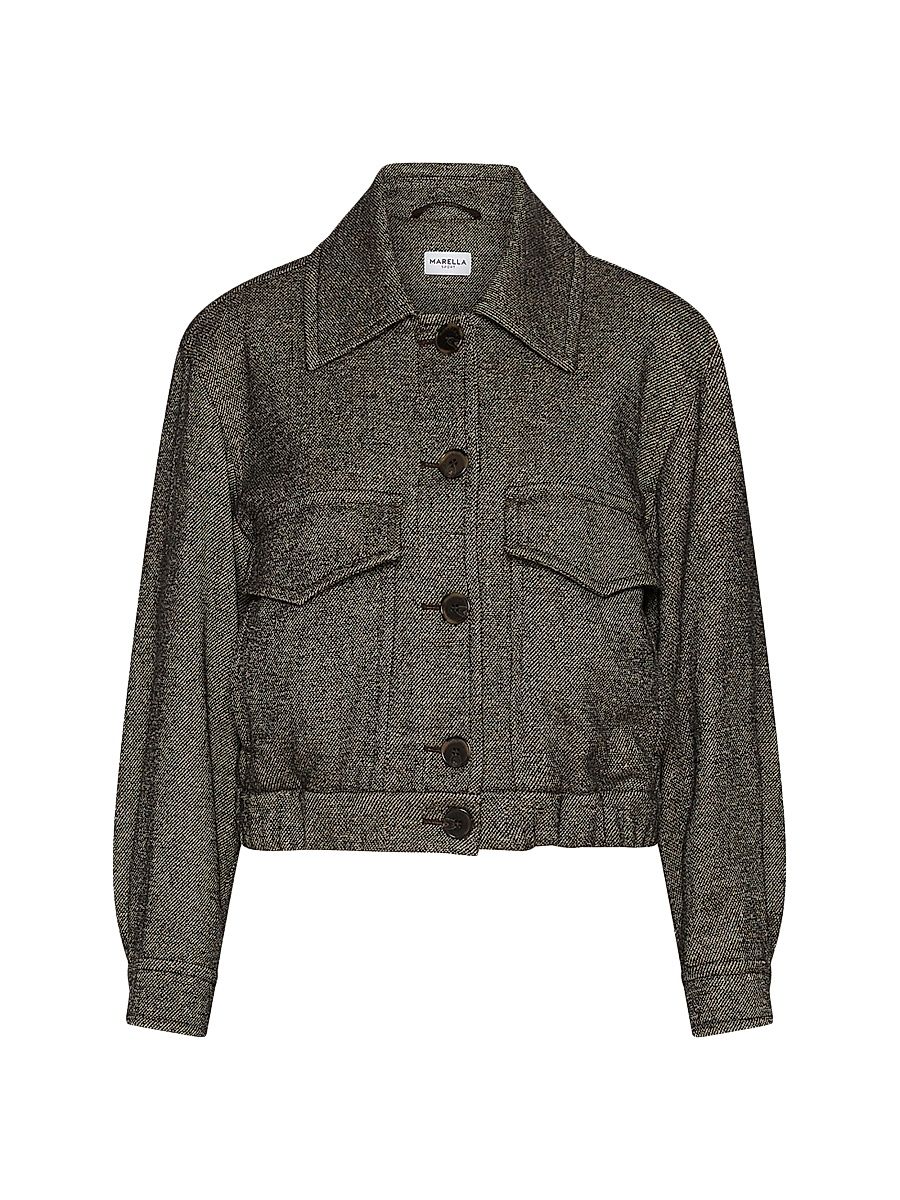 Women's Tweed Jacket - Brown - Size 12