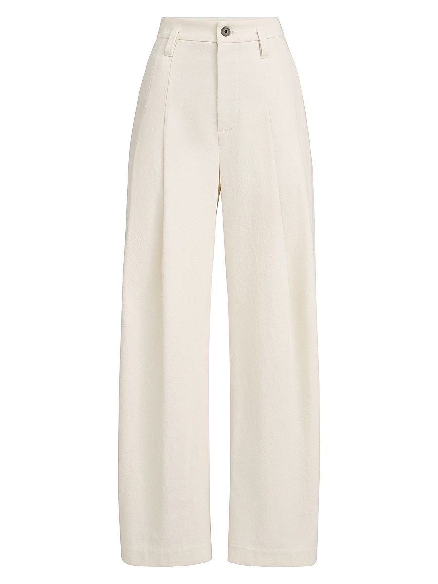 Women's Dyed Cotton and Wool Wrinkled Denim Five Pocket Baggy Jeans - Panama - Size 2