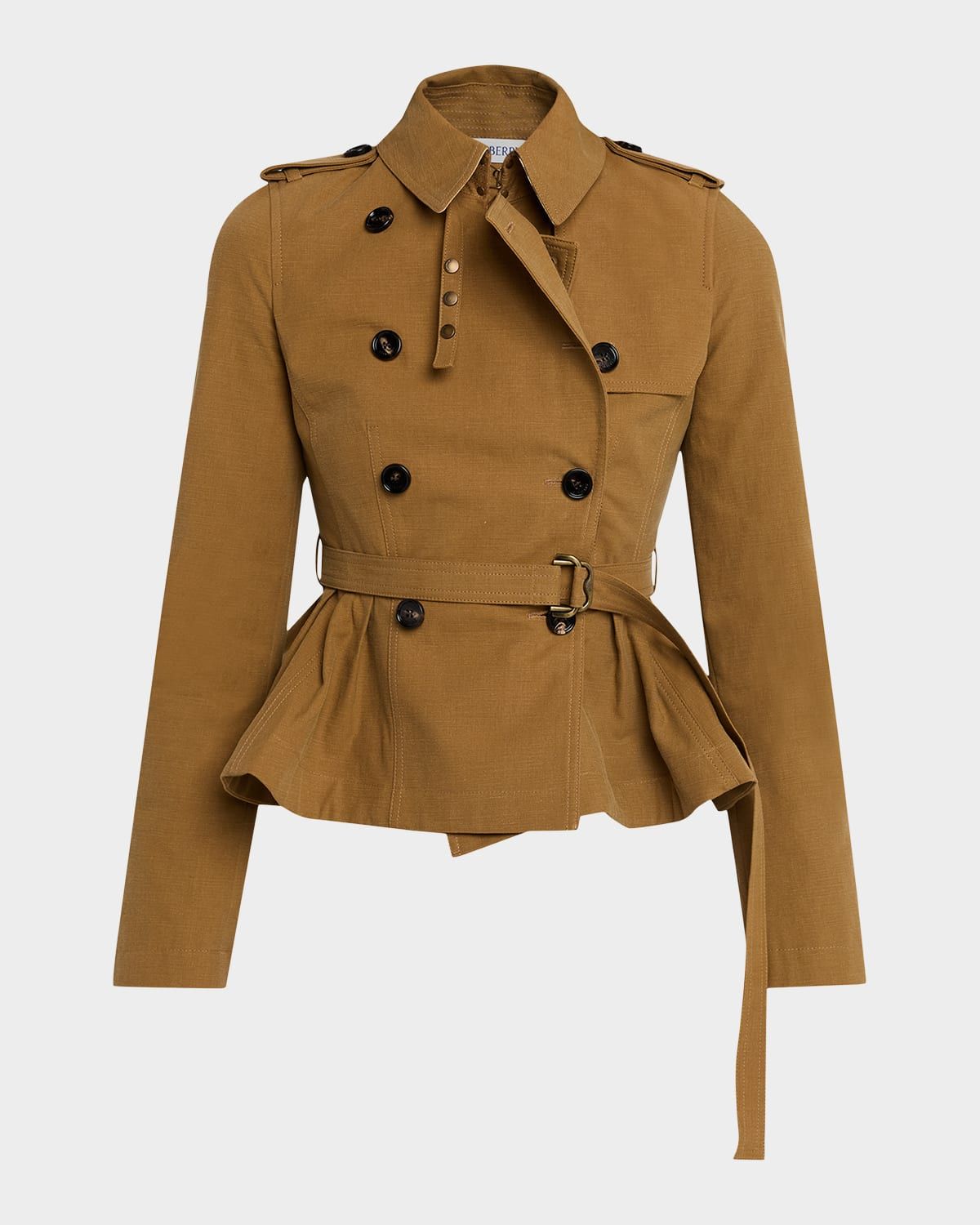 Isabella Peplum Trench Coat