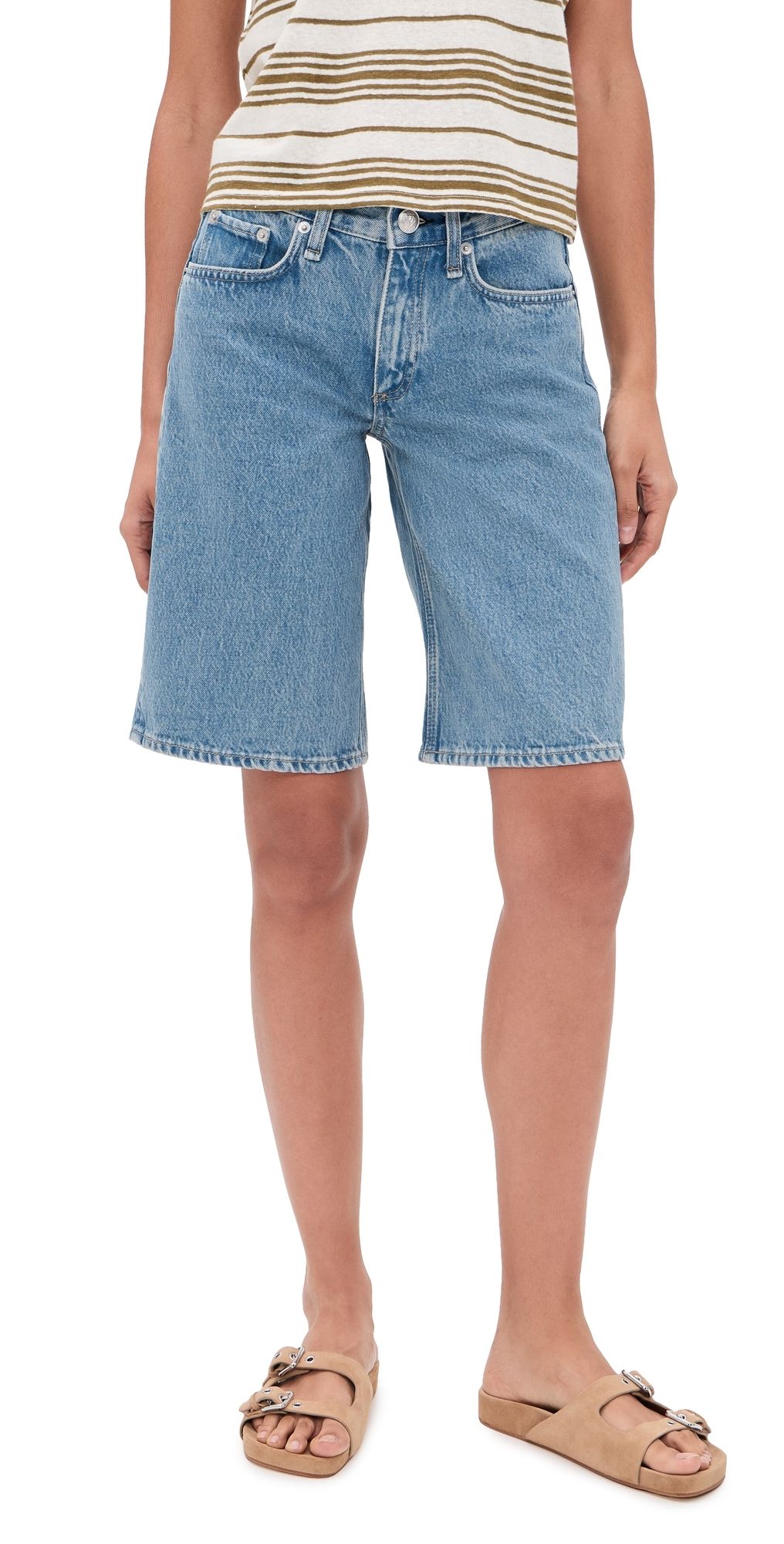 rag & bone Ariel Denim Shorts Everglade 33