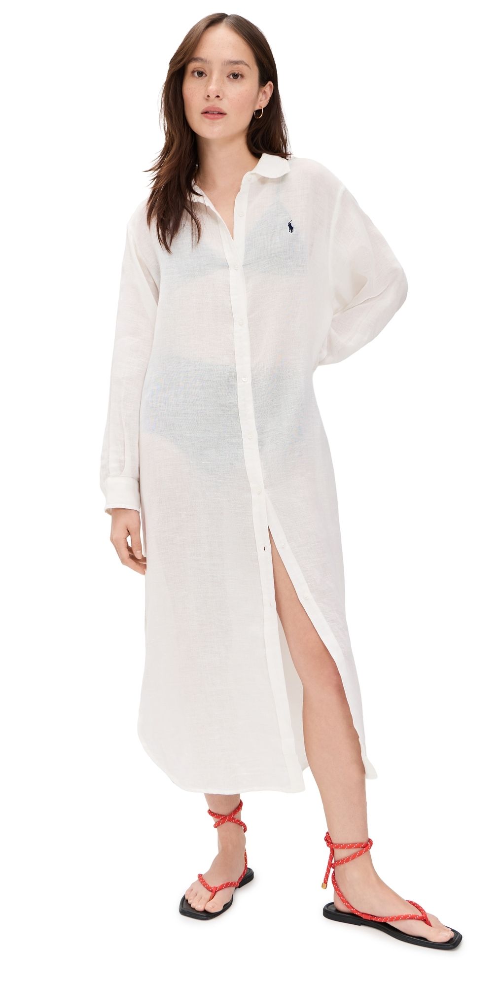 Polo Ralph Lauren Maxi Boyfriend Shirt Cream L