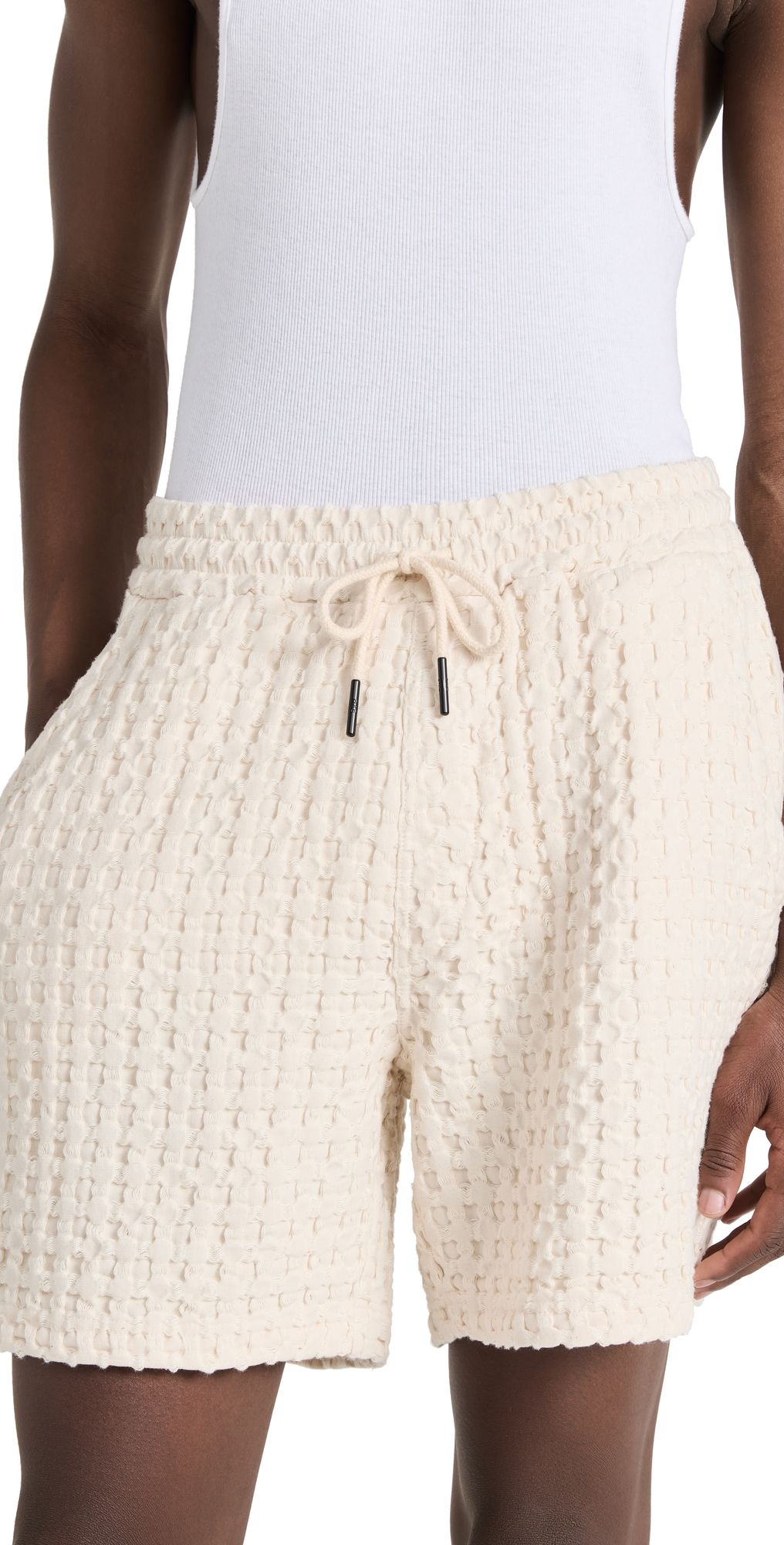 OAS Porto Waffle Shorts 6.25 Ecru XXL