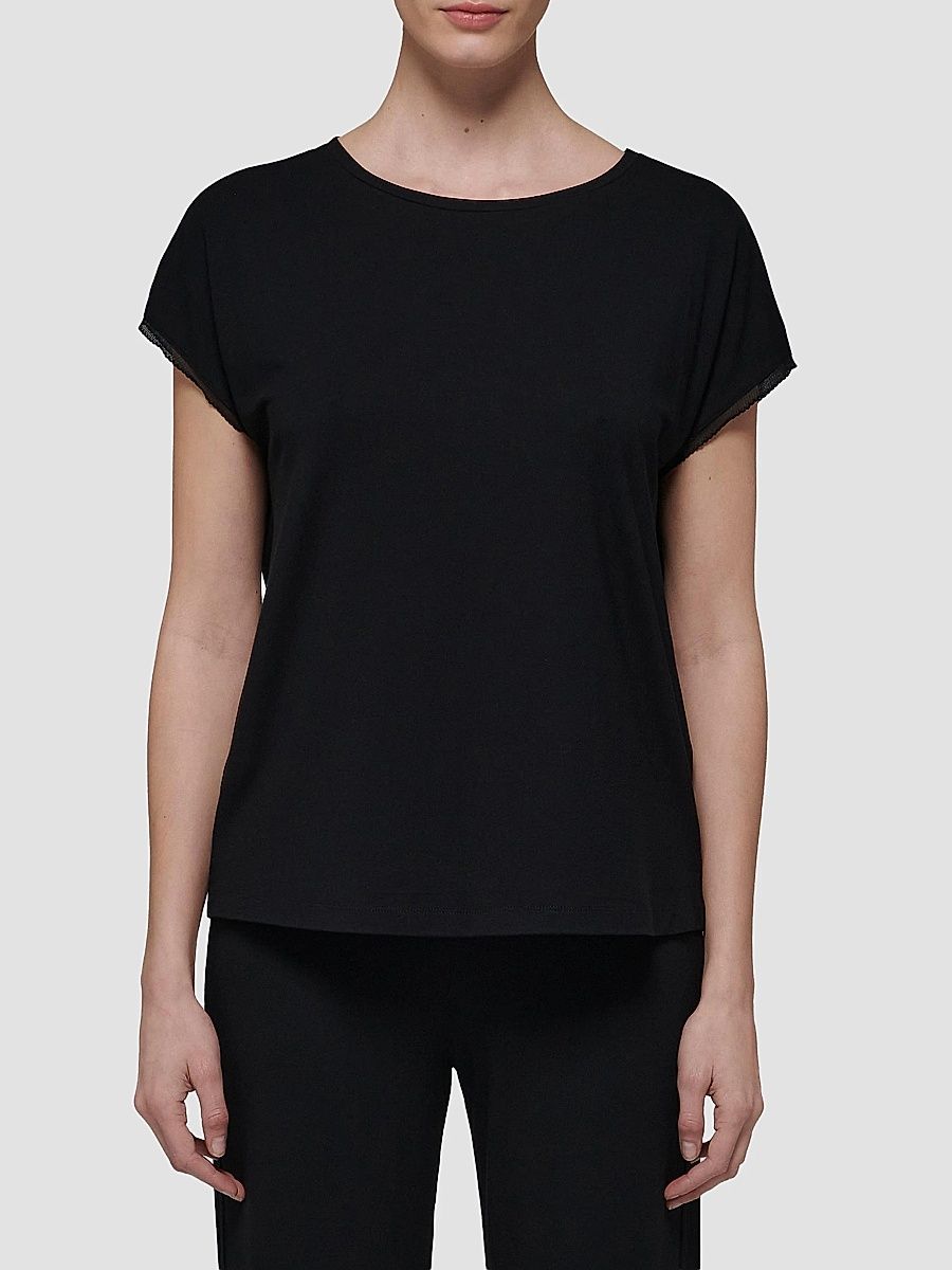 Women's Aurore Jersey Lounge T-Shirt - Black - Size Small