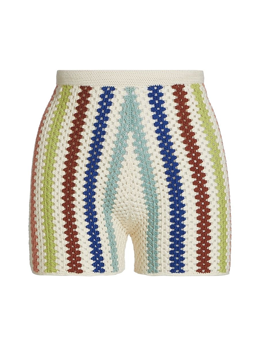 Women's Camino Plaza Crochet Shorts - Size Small