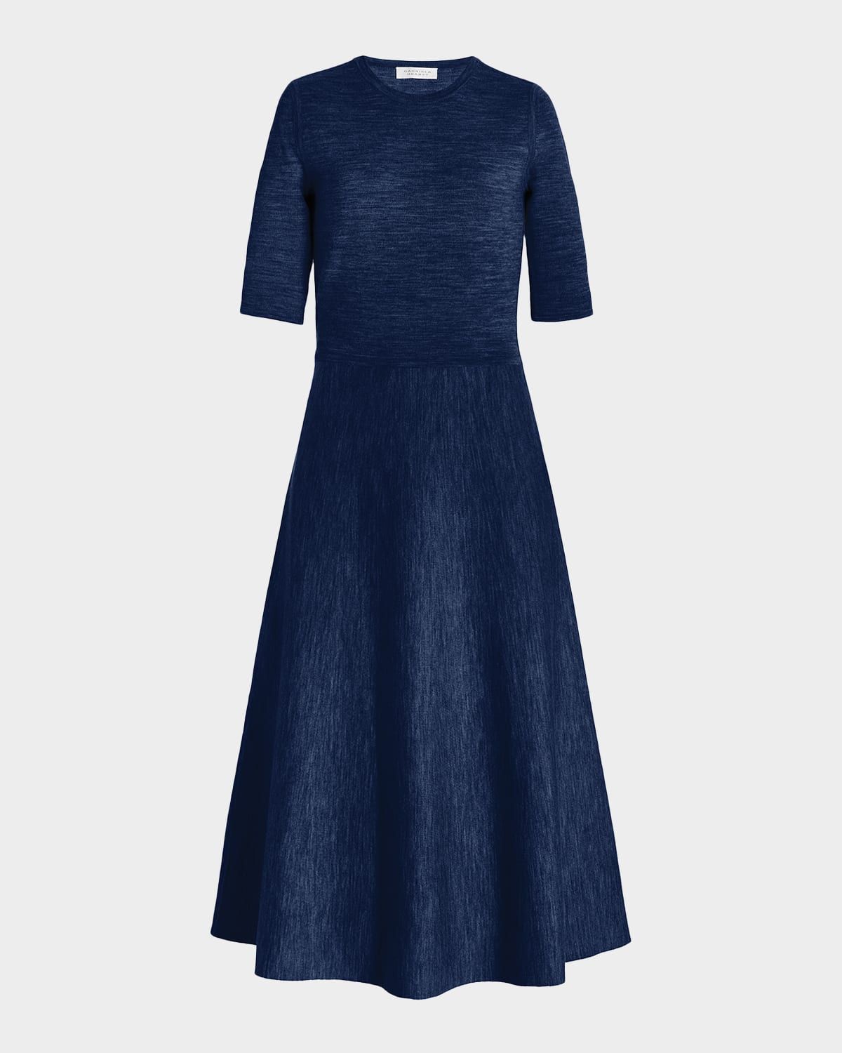 Seymore Heathered Wool-Cashmere Knit Midi Dress