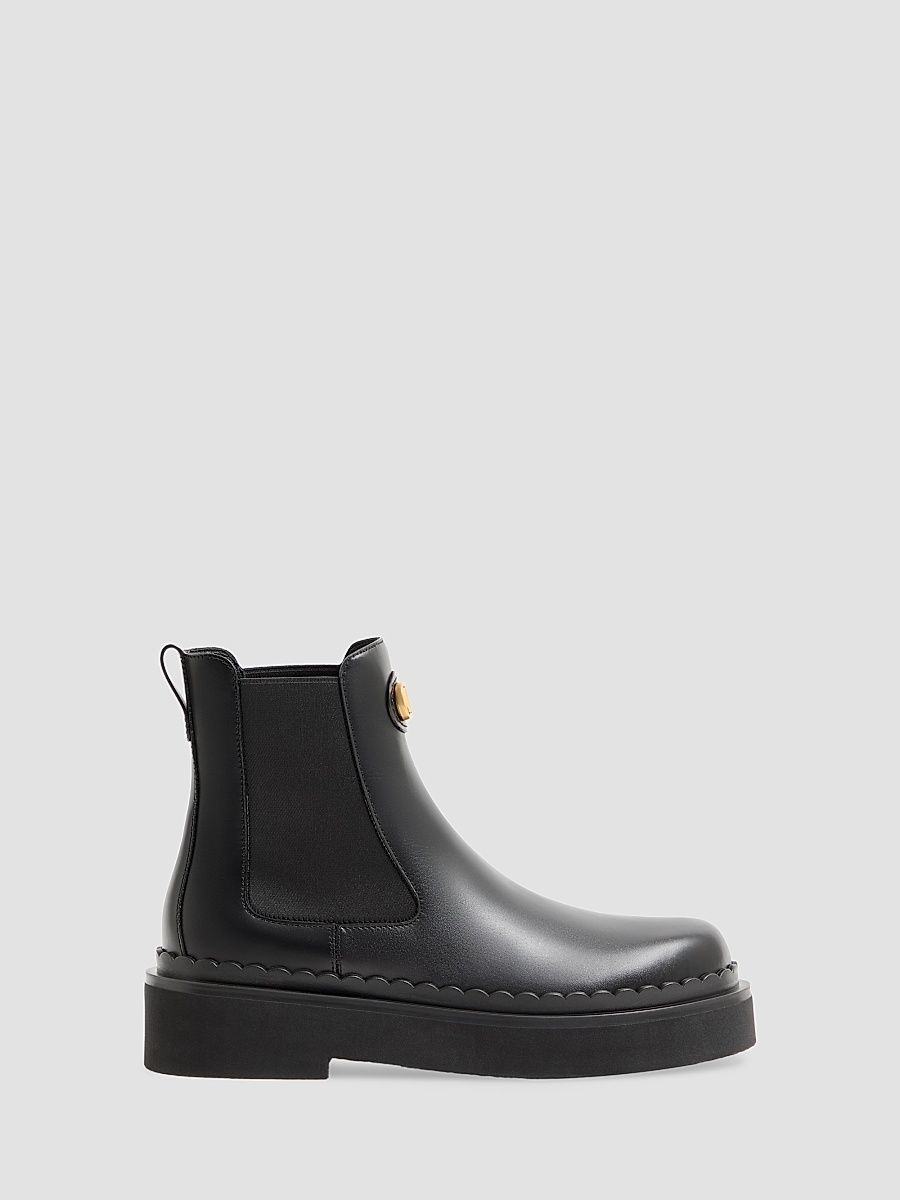 Women's VLogo 45MM Signature Chelsea Ankle Boots - Black - Size 6