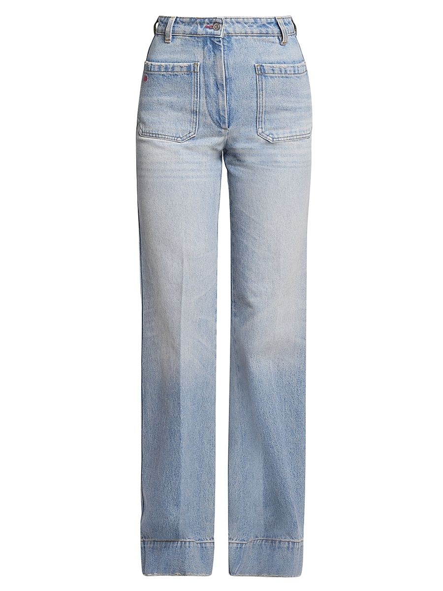 Women's Alina High-Rise Flared Jeans - Pale Blue Wash - Size 25