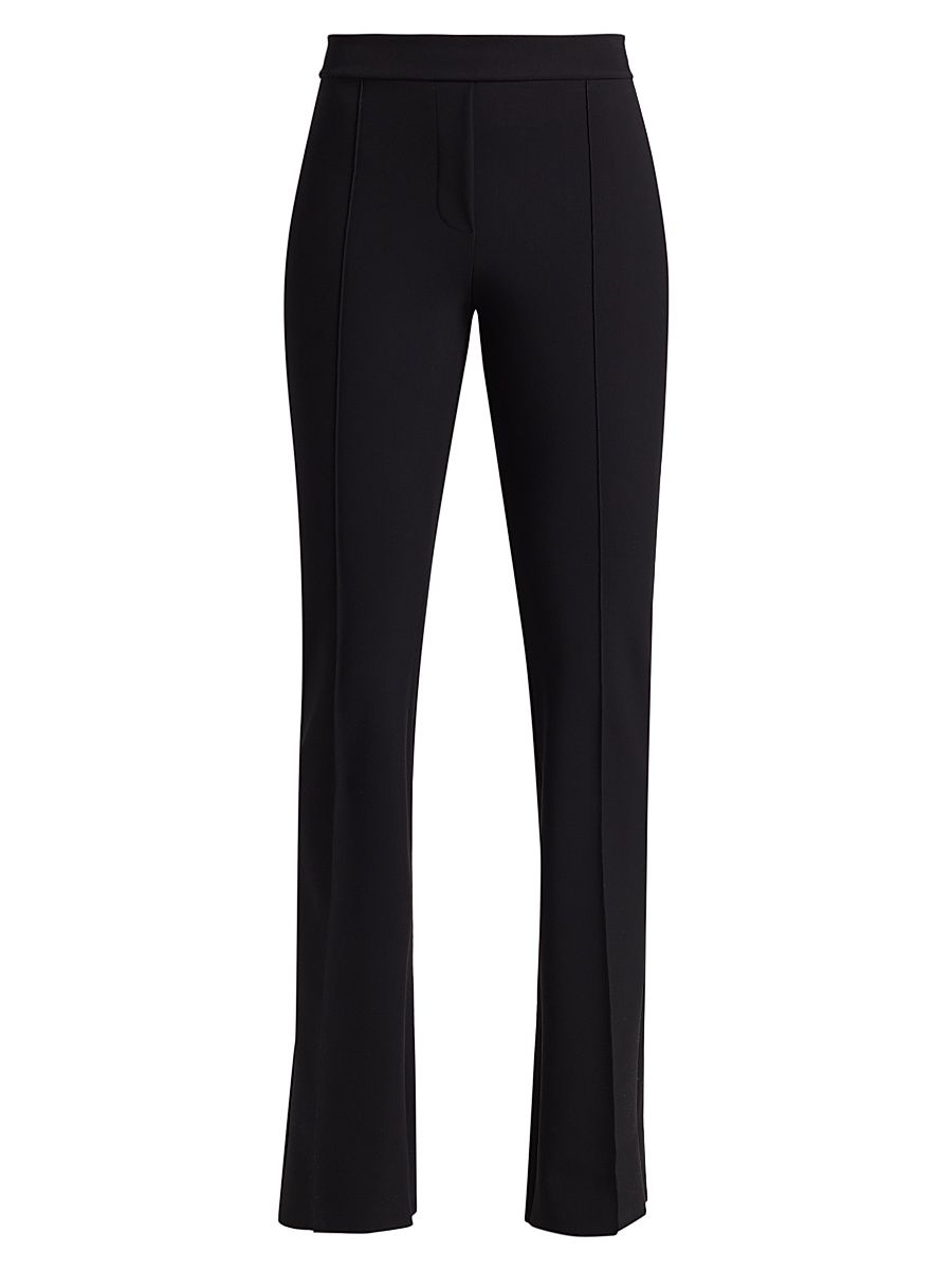 Women's Maren Jersey Mid-Rise Flared Pants - Black - Size 10