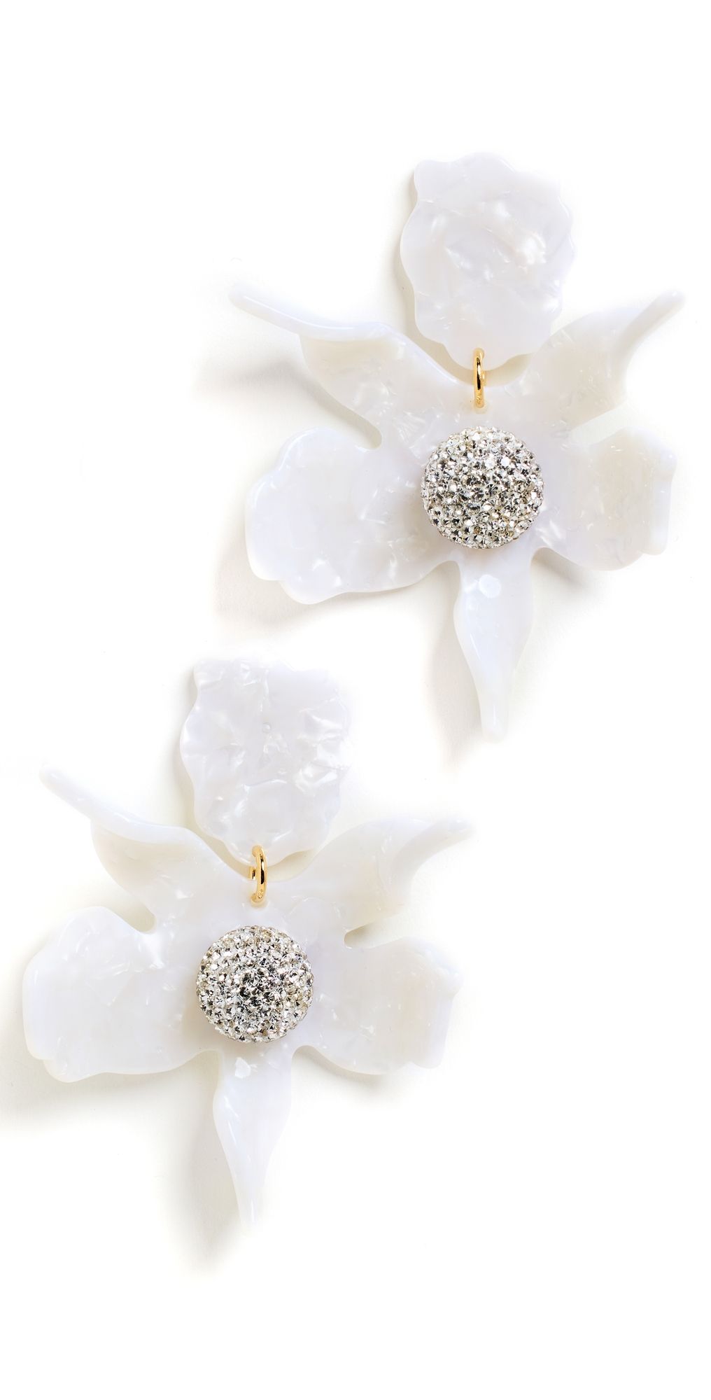 Lele Sadoughi Crystal Lily Earrings Mother of Pearl One Size