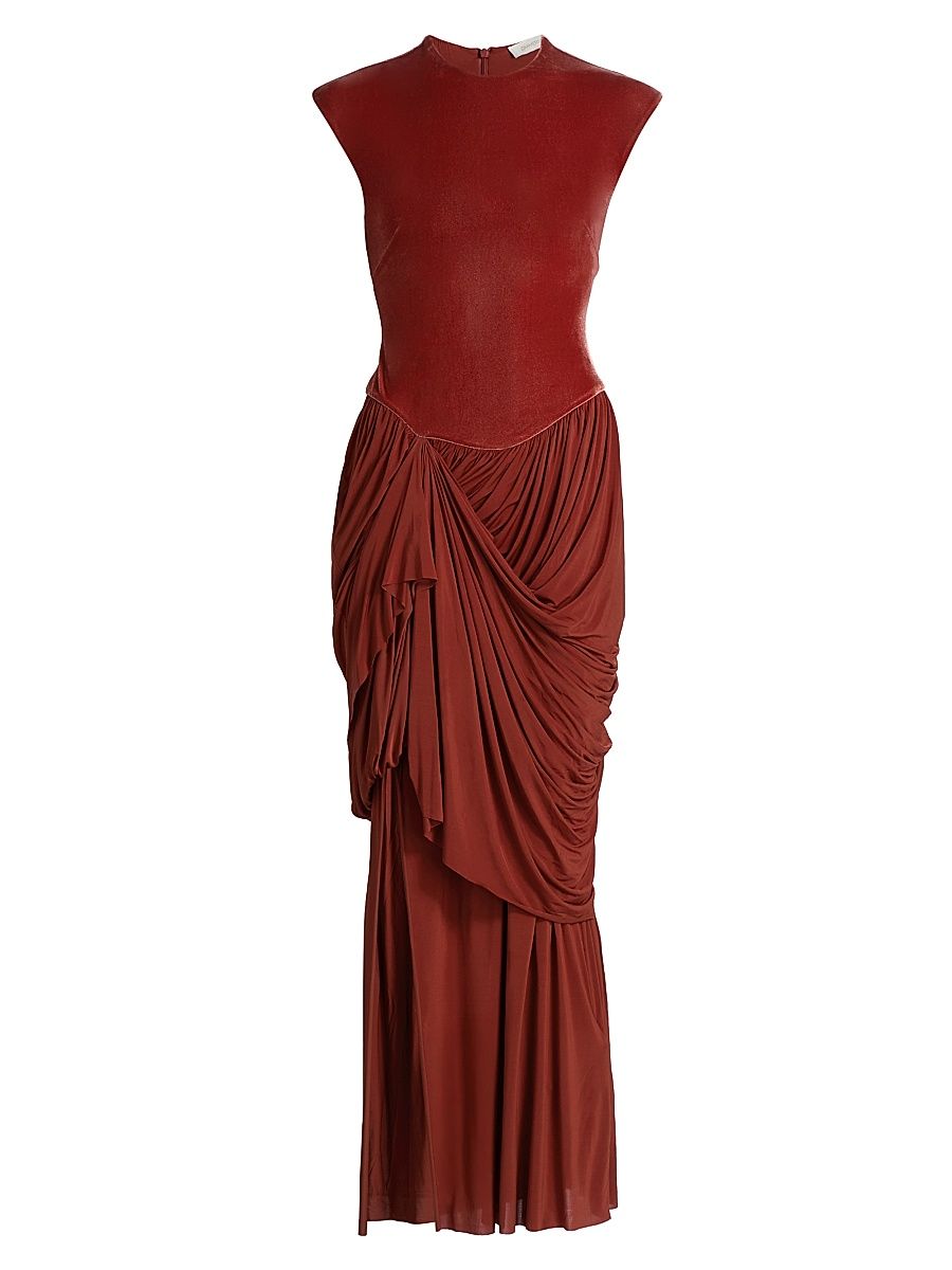 Women's Memento Drape Maxi Dress - Dark Rose - Size 10