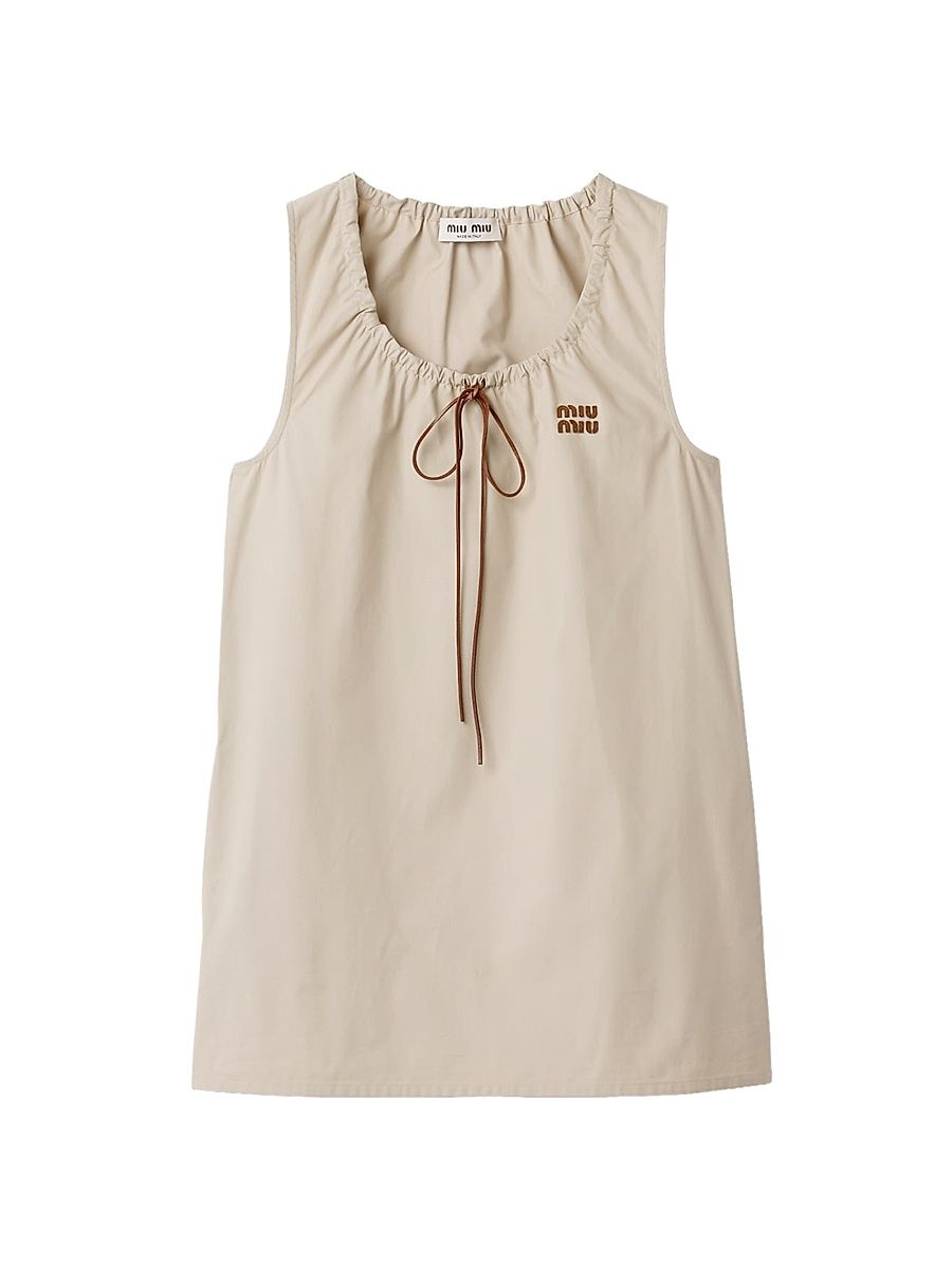 Women's Panama Cotton Dress - Beige Khaki - Size 6
