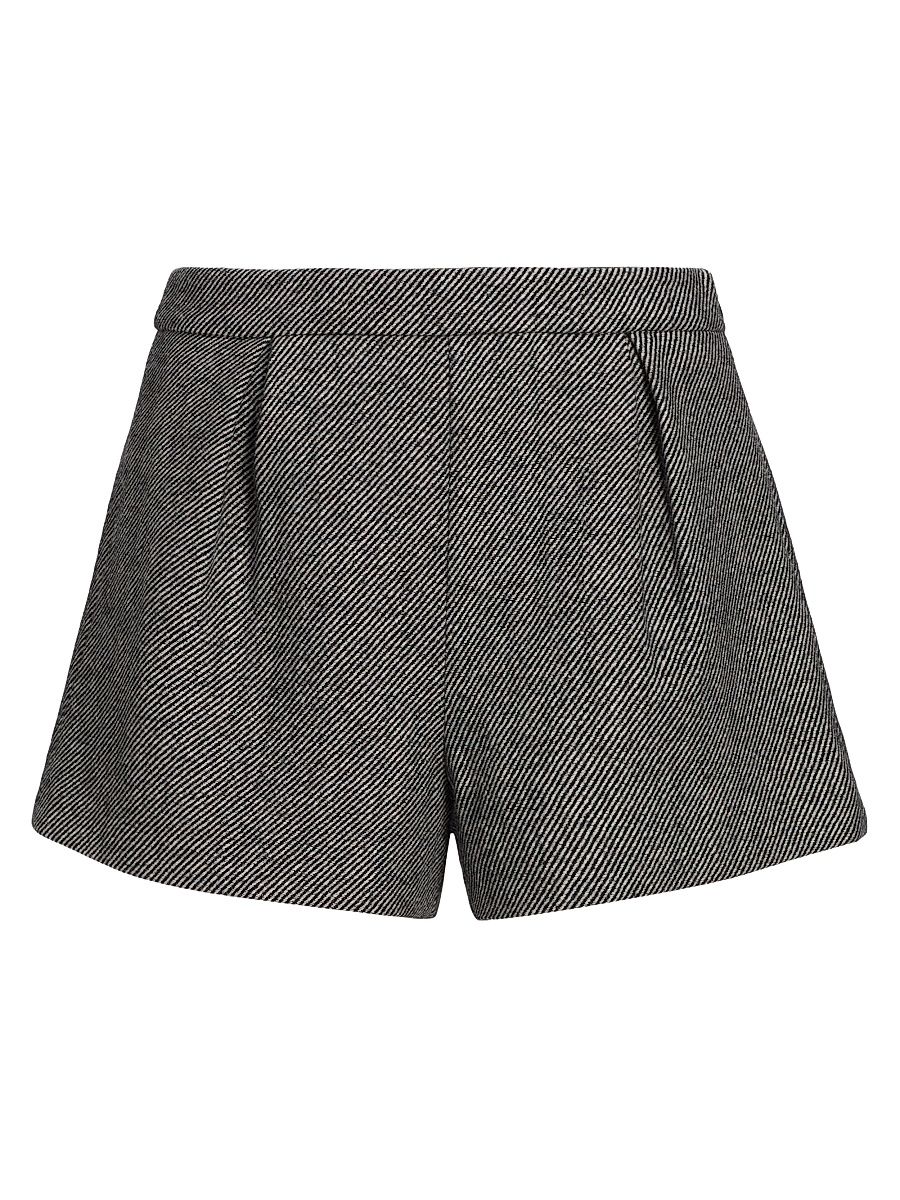 Women's Drew Wool-Blend Shorts - Grey Multi - Size 12