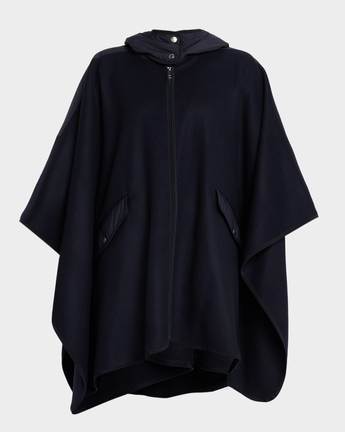 Hooded Zip-Front Cape