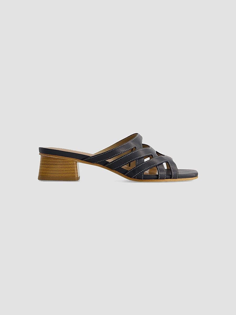 Women's Jacin Low Heel Sandals - Navy - Size 9.5