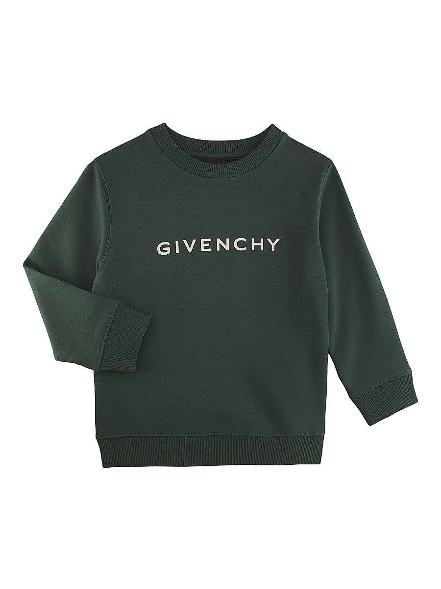 Little Kid's & Kid's Logo Crewneck Sweatshirt - Dark Green - Size 10