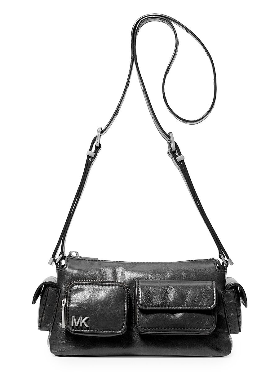 Women's Small Dakota Leather Crossbody Bag - Black