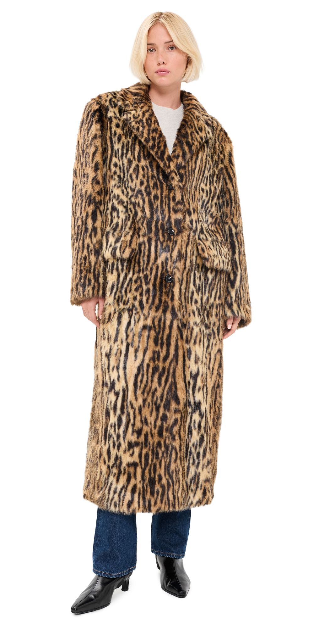 Stand Studio Marceline Faux Fur Coat Leo 34