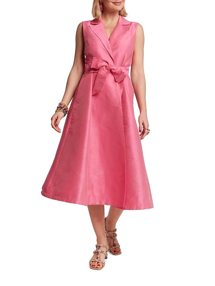 Women's Lucia Wrap Midi-Dress - Pink - Size XL