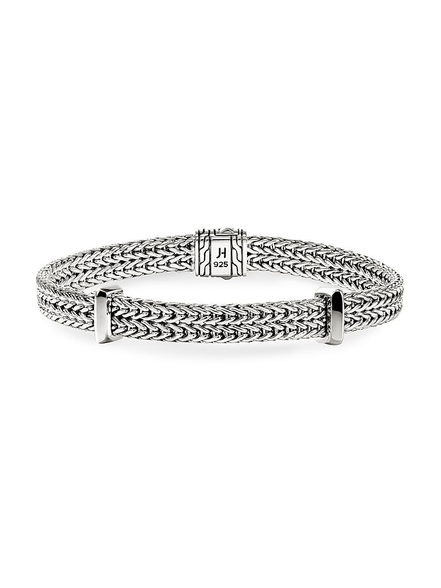 Icon Sterling Silver Chain Bracelet - Silver - Size Medium