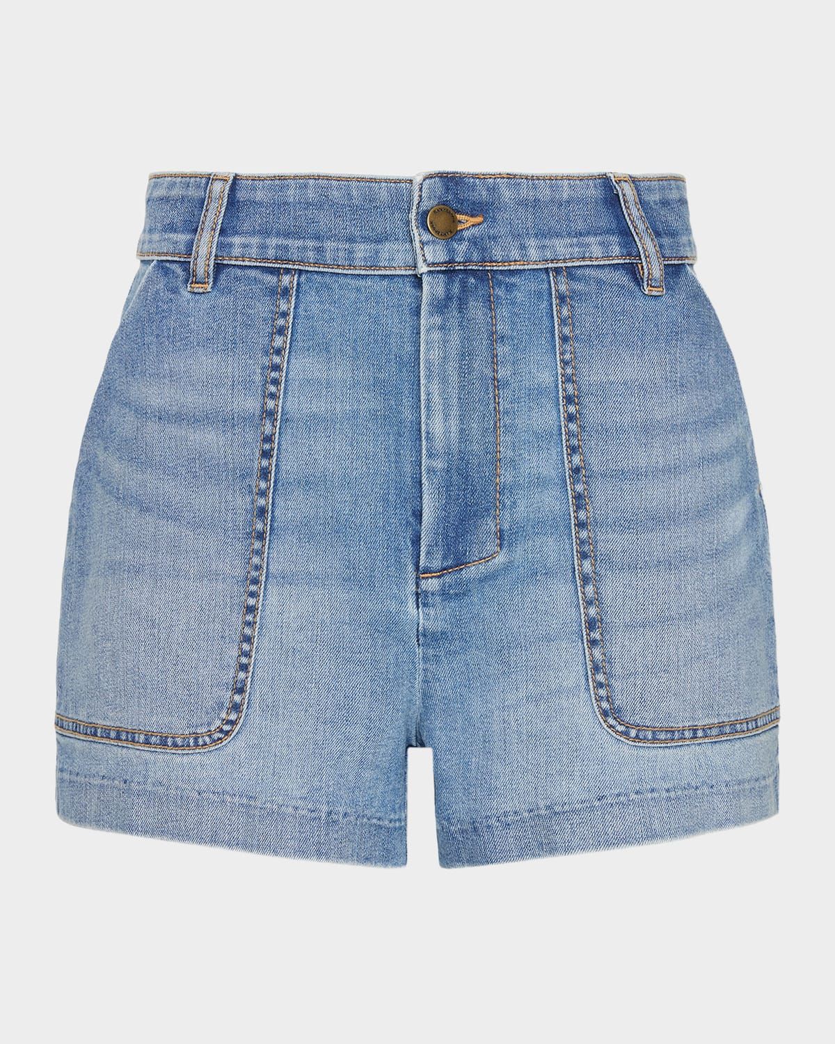 Hilary High-Rise Denim Shorts