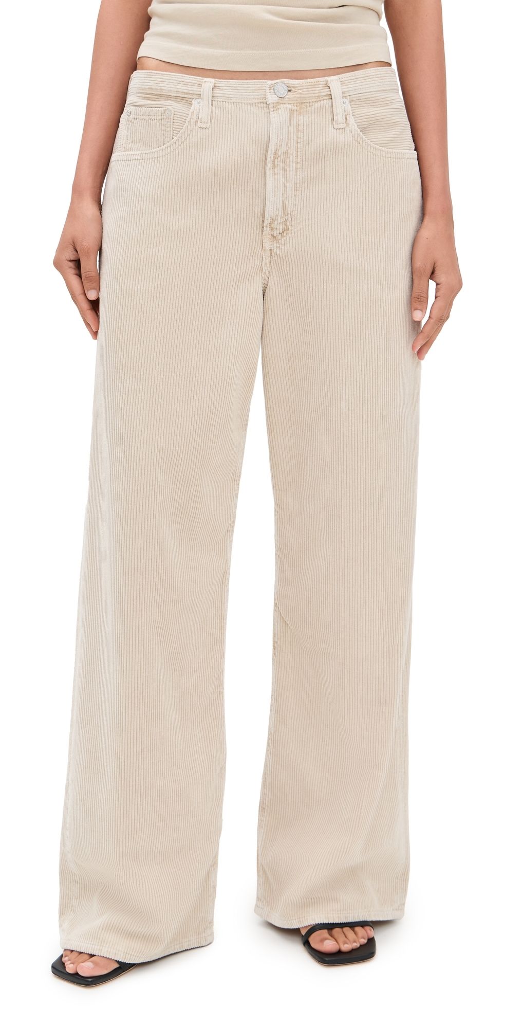 AGOLDE Keira Corduroy Jeans Rice Grass 33