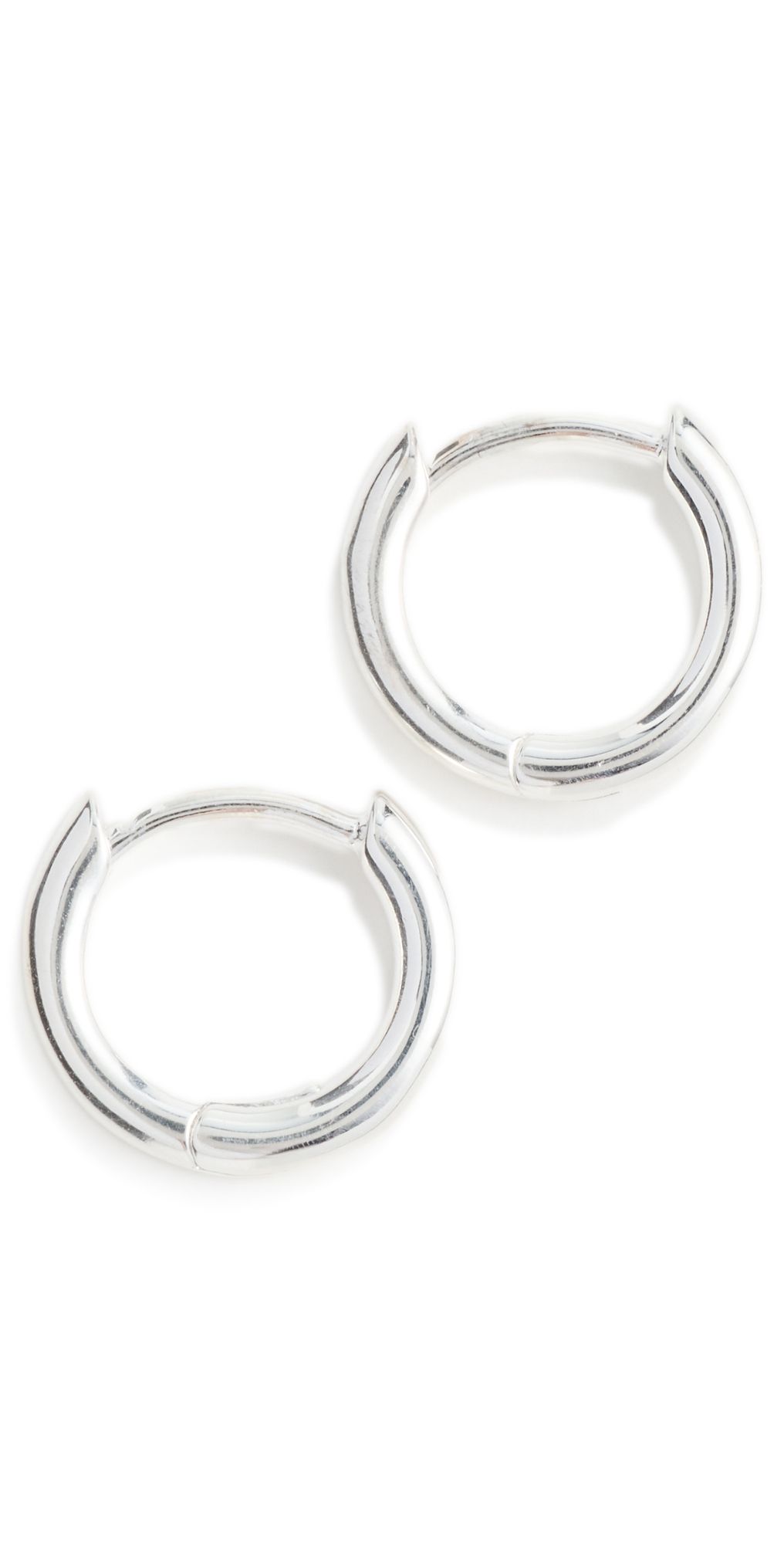 Madewell Demi Skinny Huggie Hoops Silver One Size