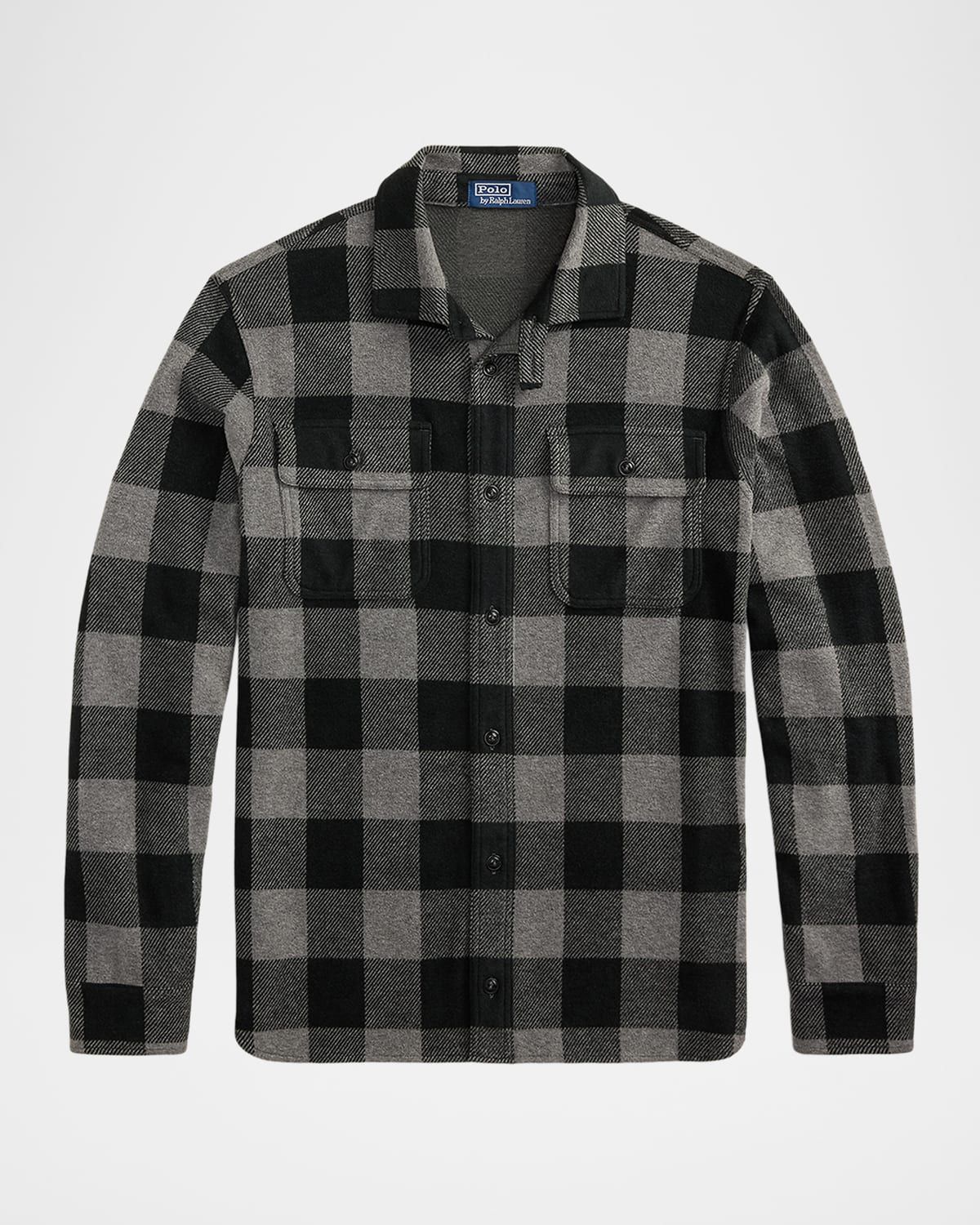 Men & apos;s Flannel Knit Overshirt