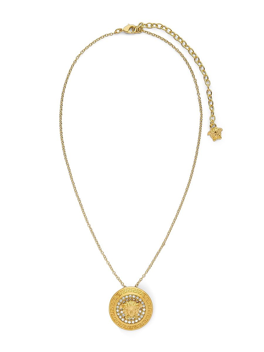 Women's Medusa Goldtone & Glass Pendant Necklace - Versace Gold