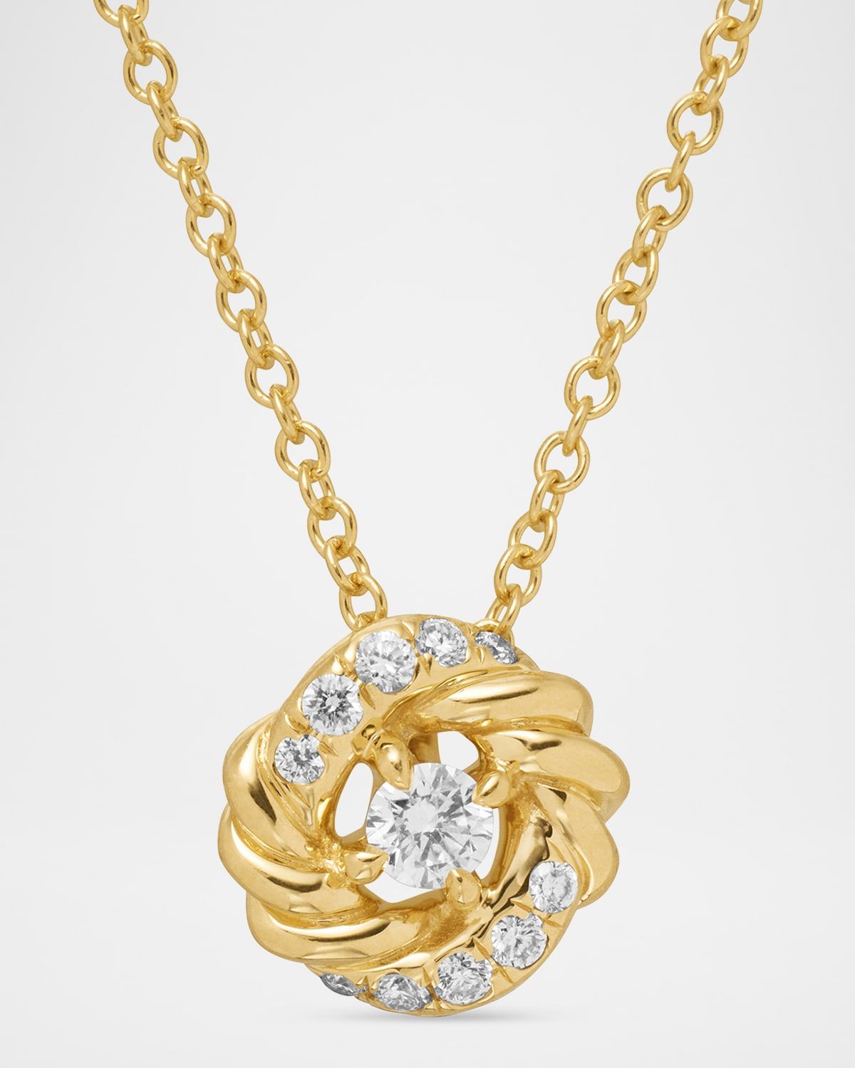 18mm Pave Infinity Pendant Necklace