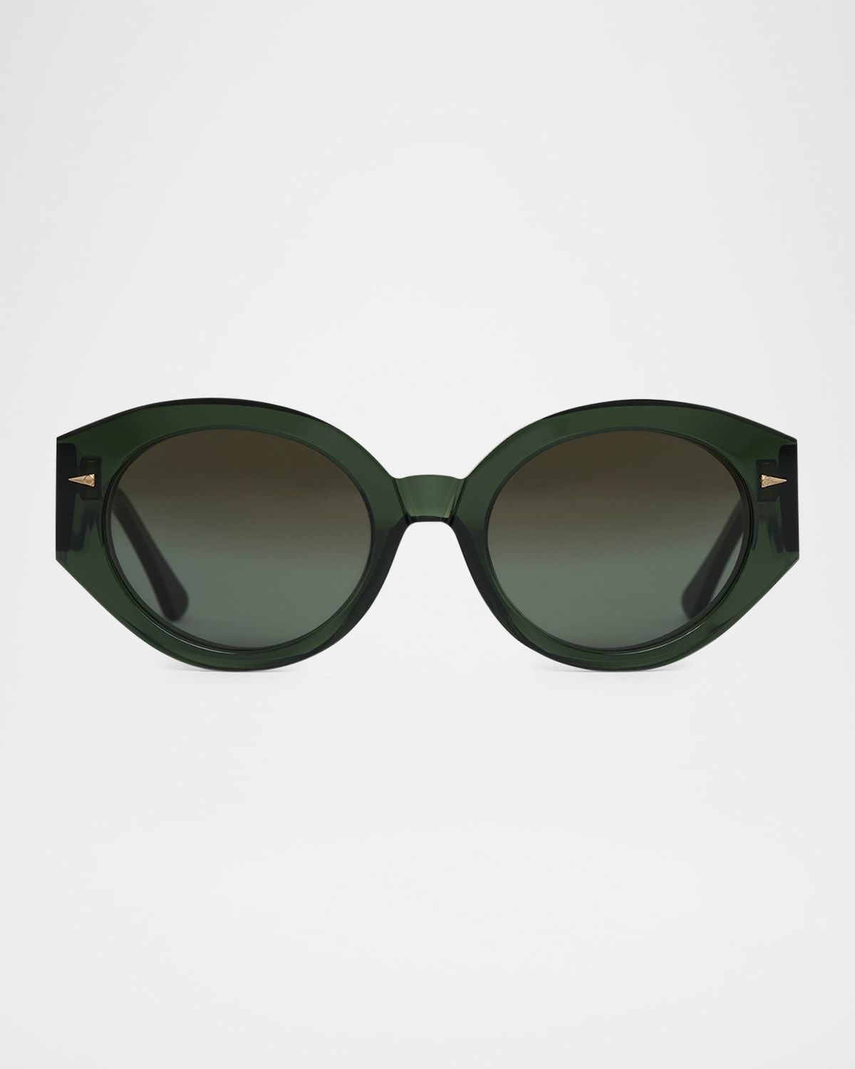 Art Deco Acetate & Nylon Round Sunglasses