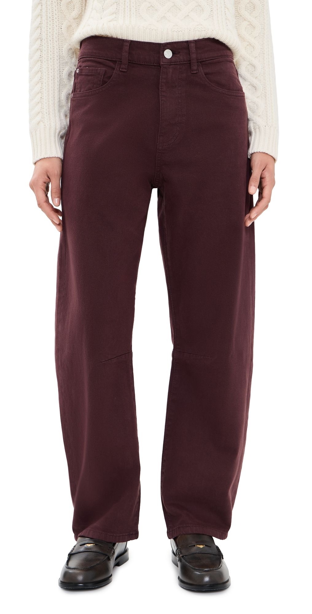 WARP + WEFT BNA Soft Curve Barrel Jeans Garnet 25