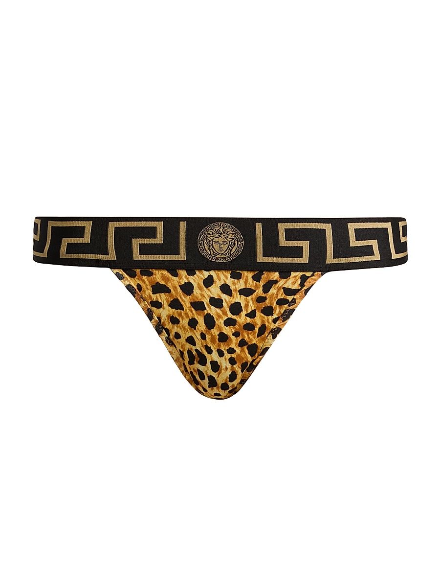 Women's Topeka Cheetah-Print Stretch-Jersey Thong - Size XL