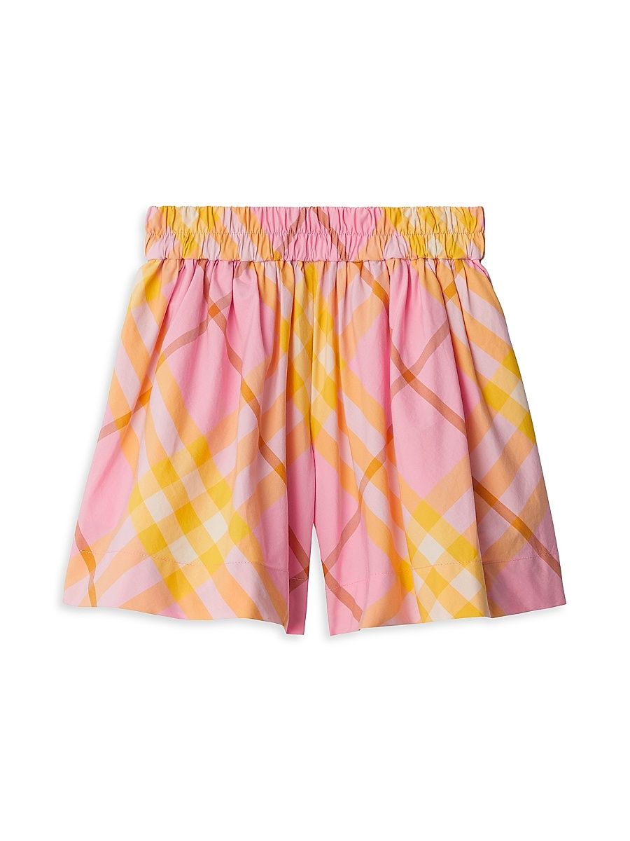 Baby Girl's,Little Girl's & Girl's Marcy Check Shorts - Carnation Pink Check - Size 8