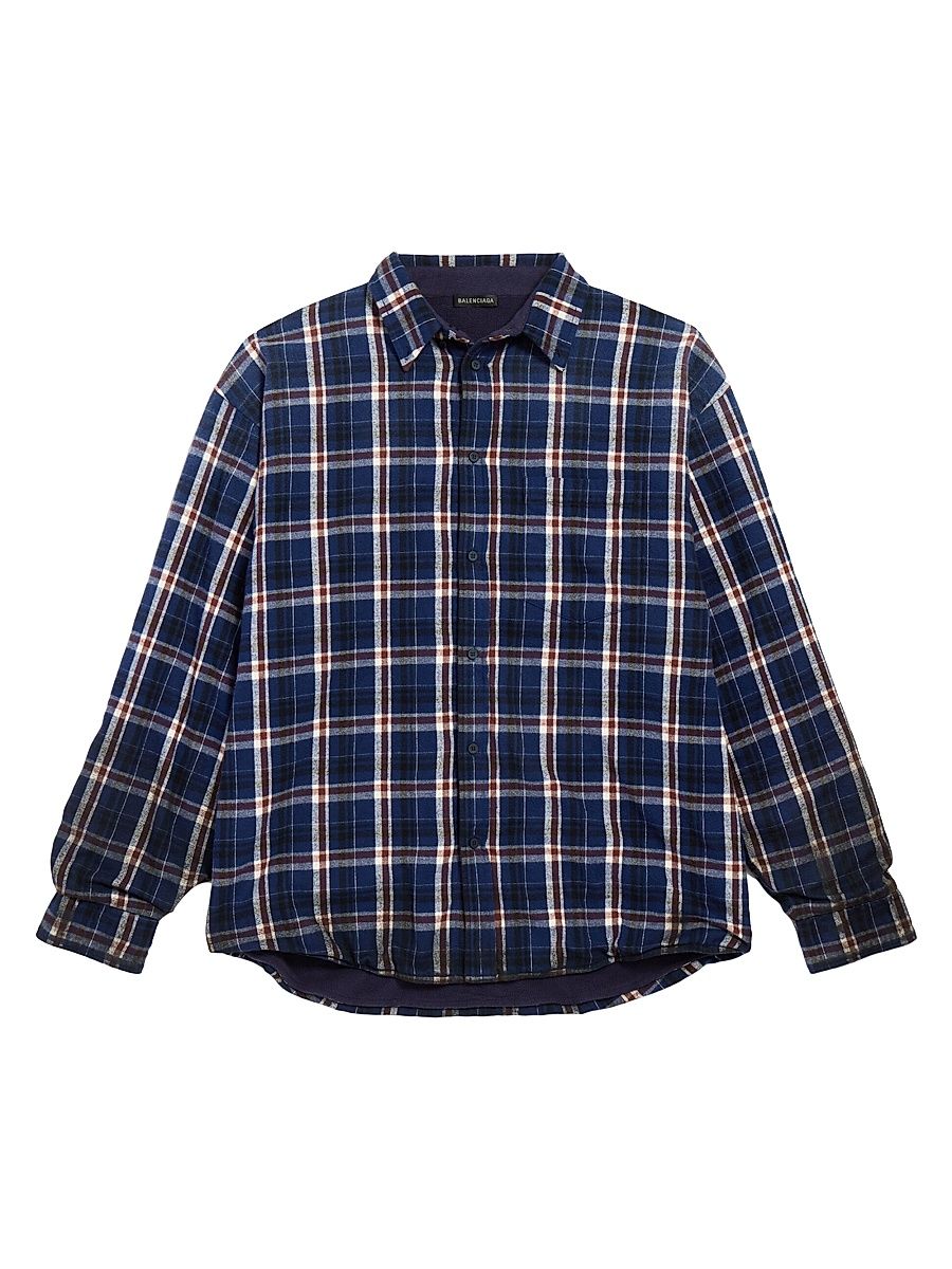 Men's Reversible Shirt - Navy Brown - Size 40