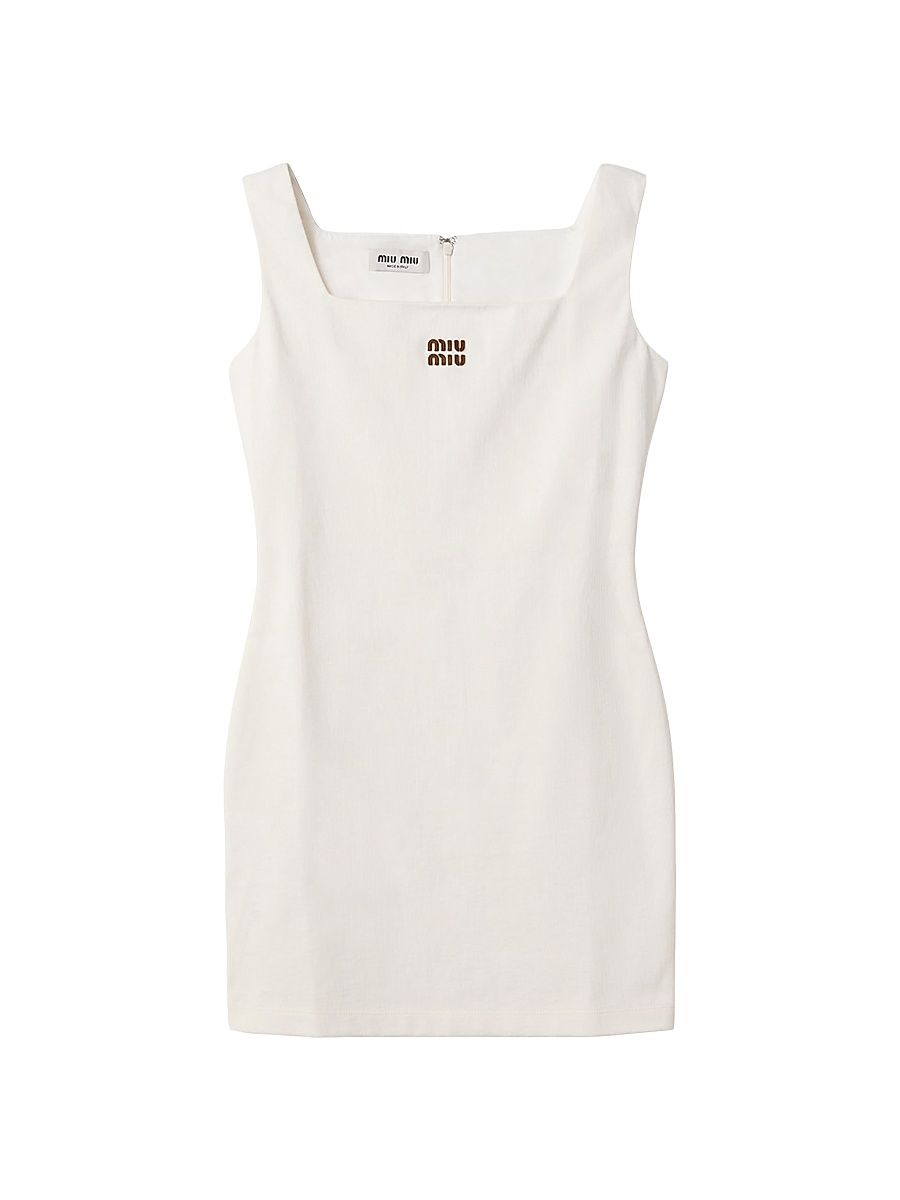 Women's Jersey Mini-Dress - White - Size 4