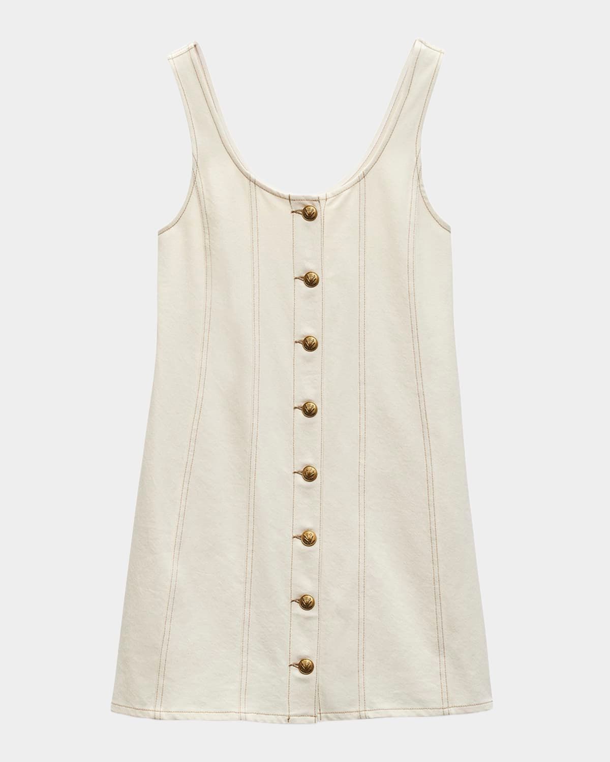 Featherweight Laney Button-Front Mini Dress