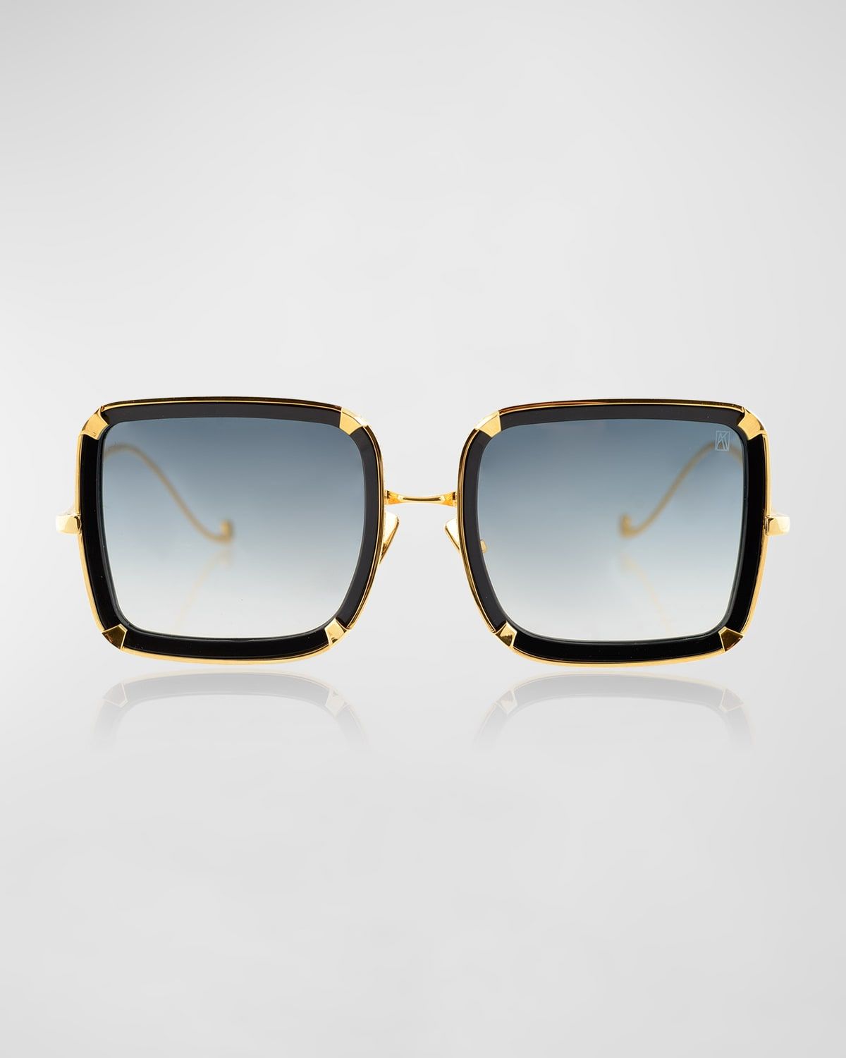 White Moon Square Acetate Sunglasses