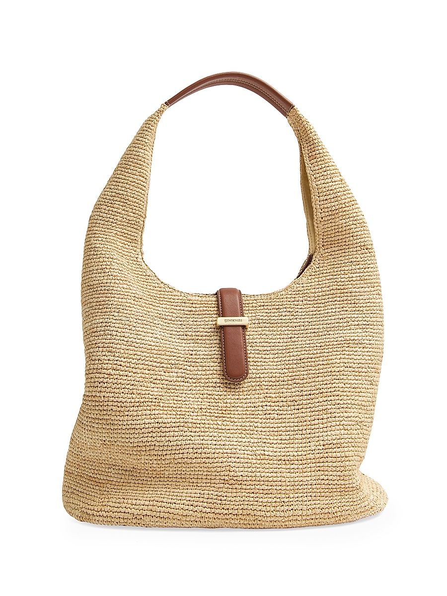 Women's Woven Raffia Hobo Bag - Natural Sequoia