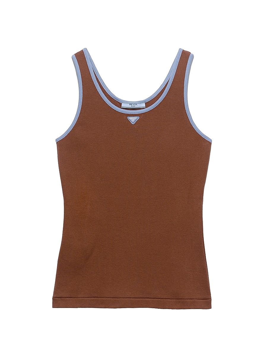 Women's Old Cotton Tank Top - Brown - Size 4