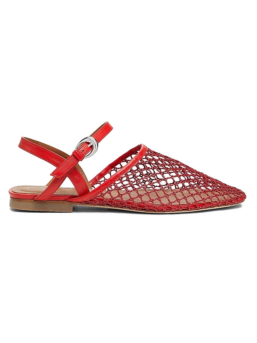 Women's Rete Paper Net Sandals - Red Netting - Size 11