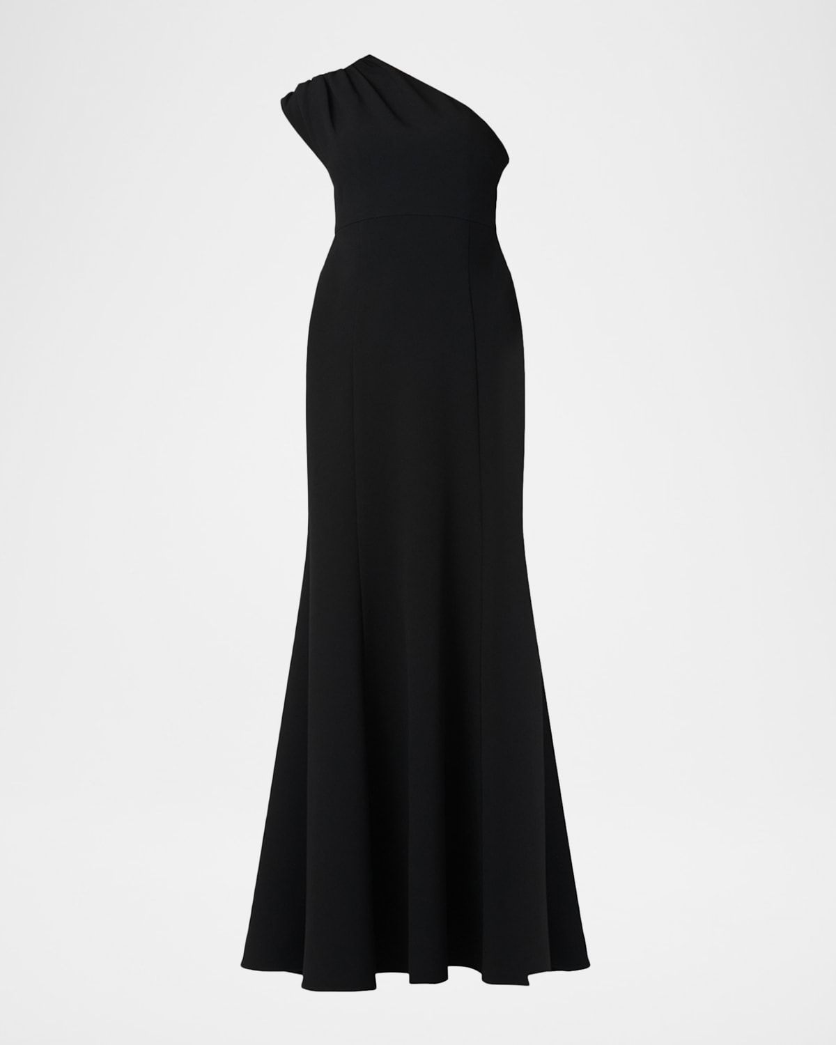 McKenna One-Shoulder Crepe Gown