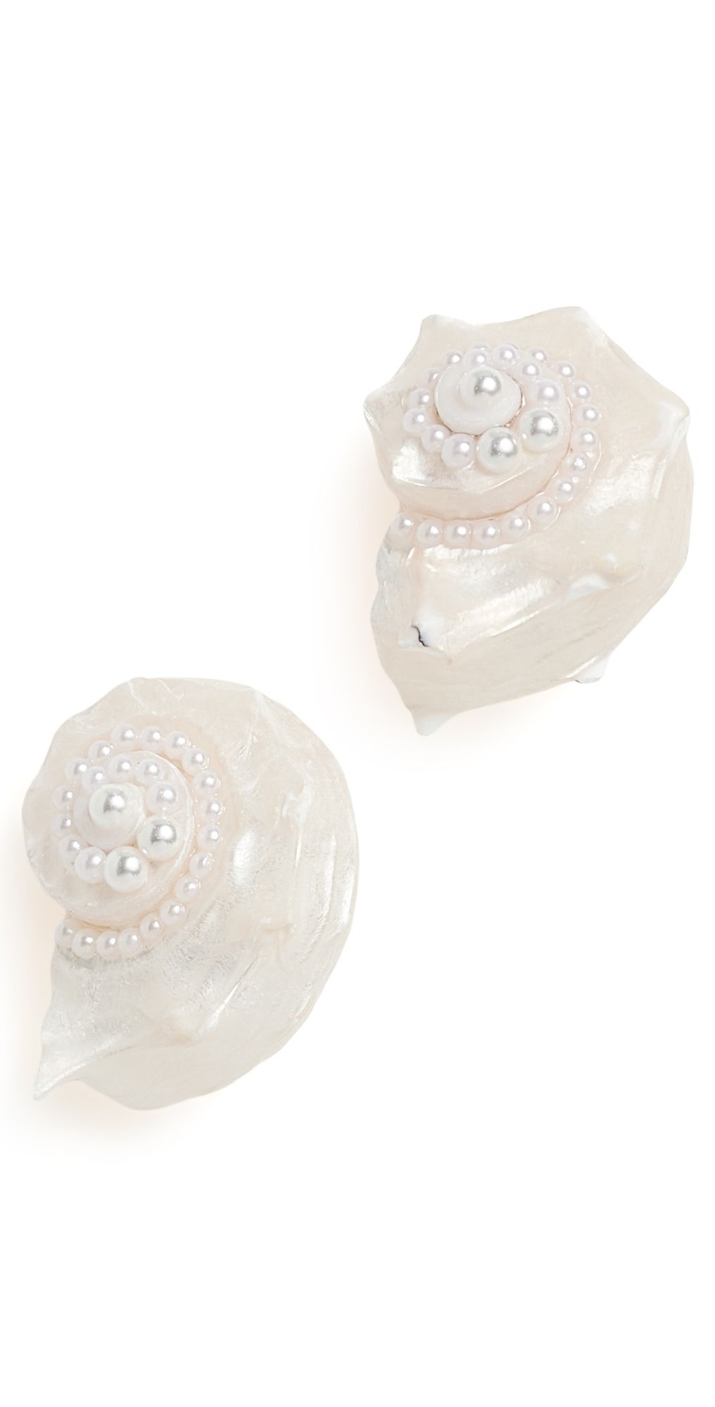 BaubleBar Santana Shell Statement Stud Earrings White One Size