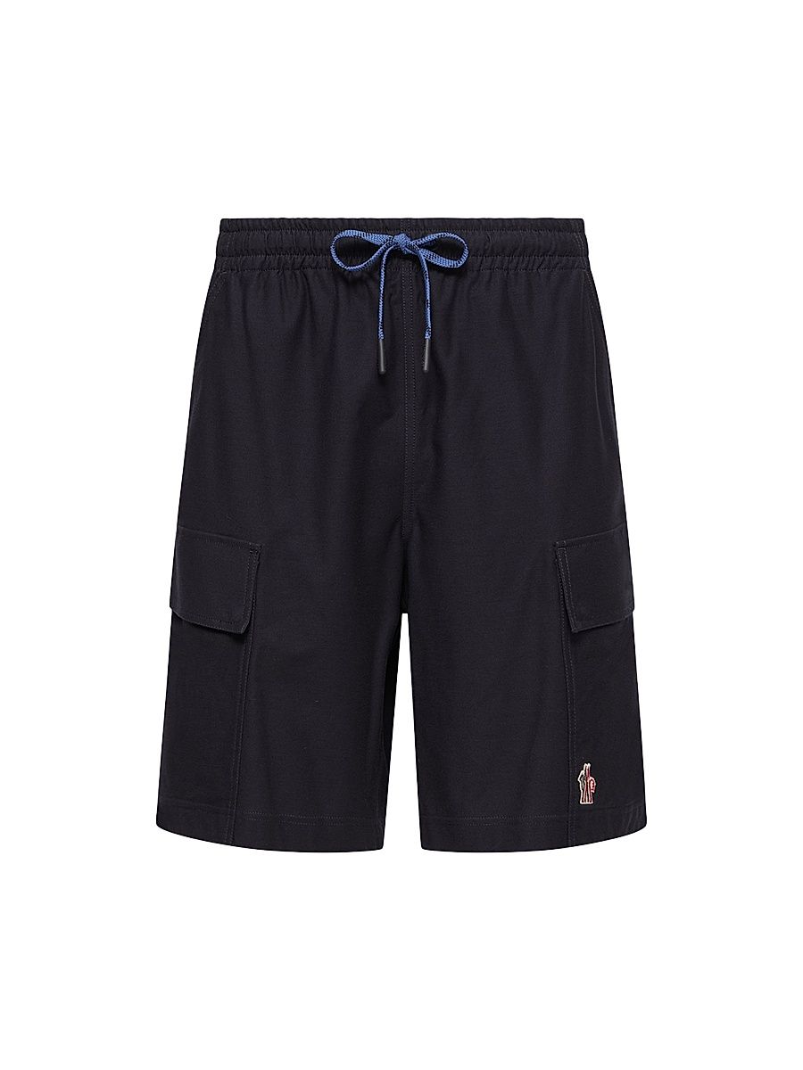 Men's Shorts in Cotton Gabardine - Navy Blue - Size Large
