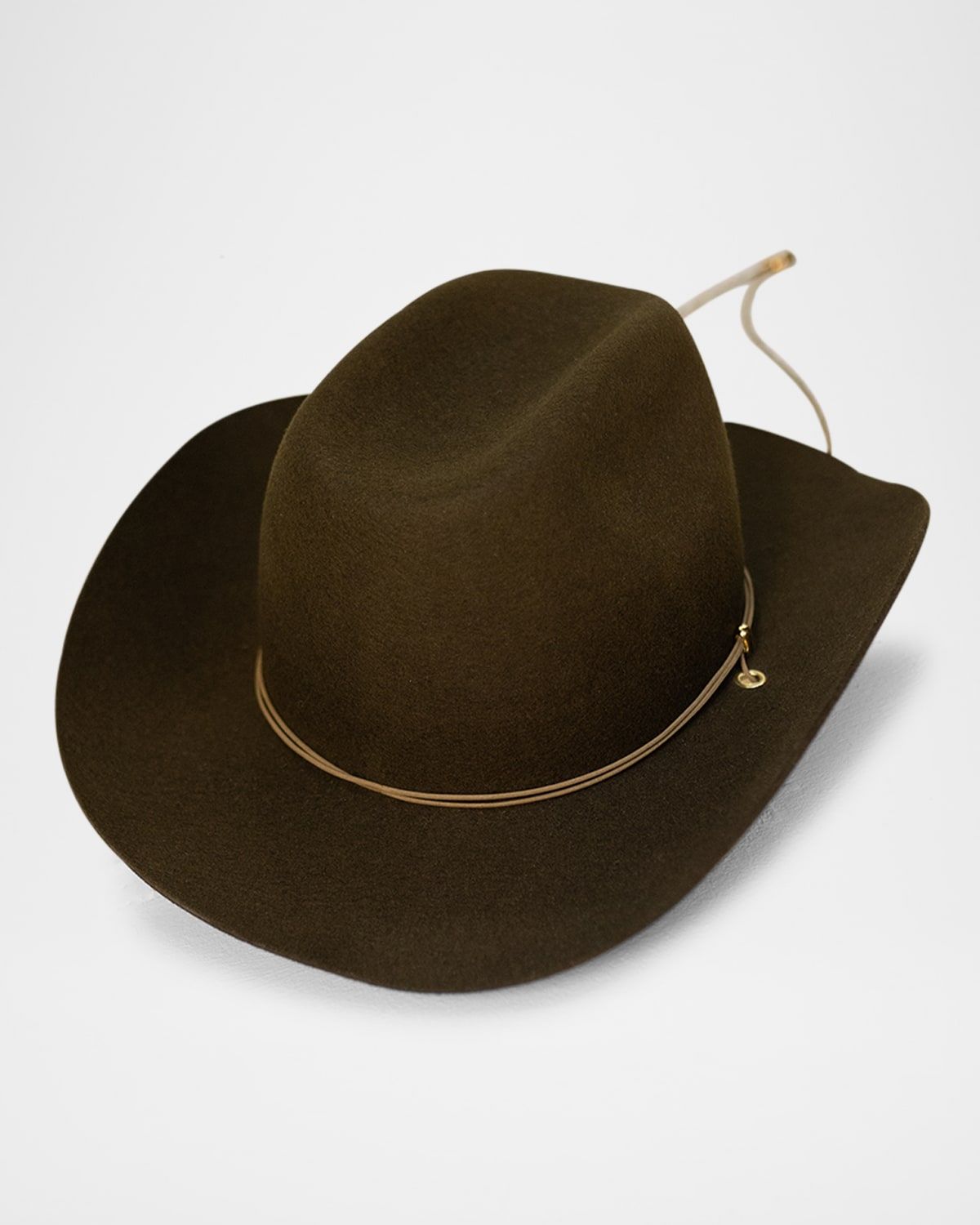 Ezra Felt Cowboy Hat With Brass Accents