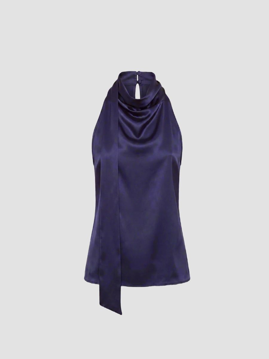 Nicholas the Label Women's Maeve Removable Scarf Top - Ink - Size 12